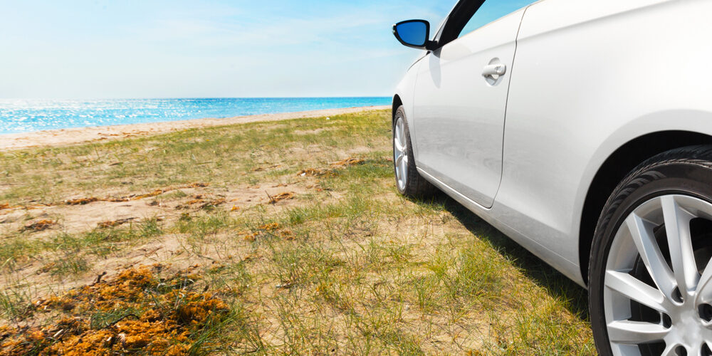 Summer car trip vacation